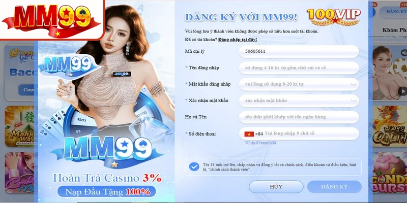Các bước đăng ký MM99 nhanh chóng, đơn giản Các bước đăng ký MM99 nhanh chóng, đơn giản
