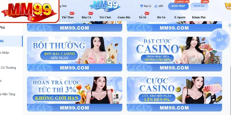 Kỷ lục hoàn trả 2.5% tại MM99 mang lại vô vàn ưu đãi bùng nổ Kỷ lục hoàn trả 2.5% tại MM99 mang lại vô vàn ưu đãi bùng nổ